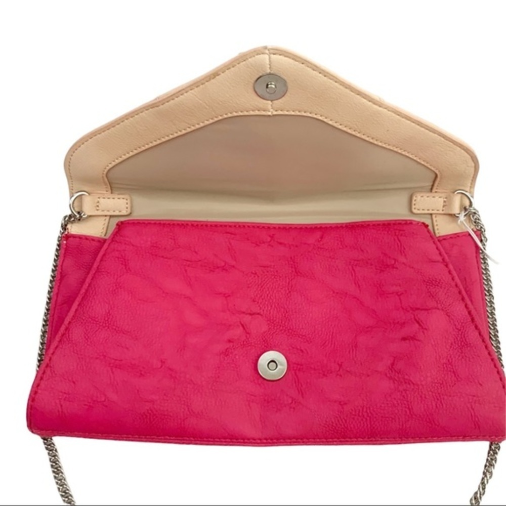 NWT Charming Charlie Yasmin Pink Chain Clutch Purse Women’s - Picture 6 of 14